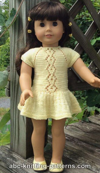 American Girl Doll Lace Cable Summer Dress