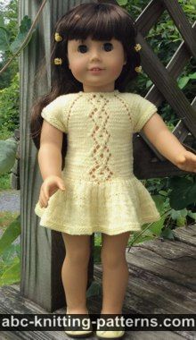 American Girl Doll Lace Cable Summer Dress