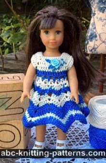 American Girl MINI Doll Chevron Dress