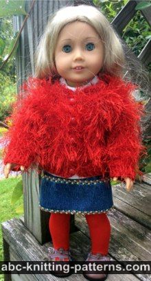American Girl Doll Fun Fur Vintage Jacket