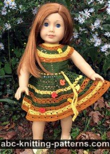 American Girl Doll Autumn Lace Dress