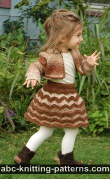 Autumn Gale Child's Chevron Skirt