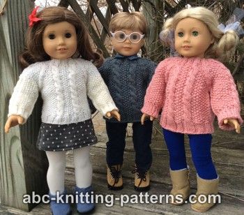 American Girl Doll Aran Sweater
