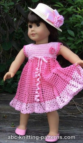 Carnation Lace Dress  for 18-inch Doll