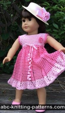 American Girl Doll Carnation Lace Dress