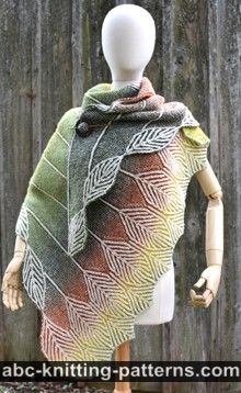 Turning Leaves Brioche Shawl