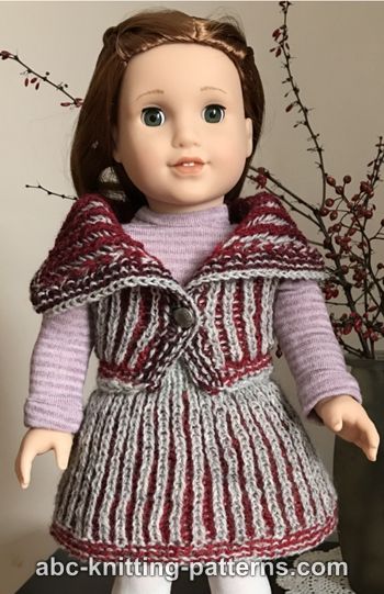 Warm-in-Brioche Set: Skirt and Vest for 18-inch Doll