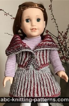 Warm-in-Brioche Set: Skirt and Vest for 18-inch Doll