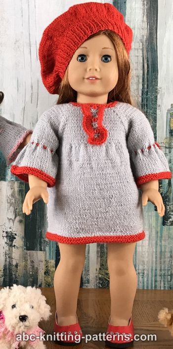 Vintage Empire Waist Dress for 18-inch Doll