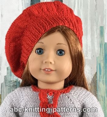 Vintage Beret for 18-inch Doll