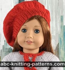 Vintage Beret for 18-inch Doll