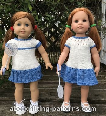 Two Tennis Dresses for 18-inch Dolls