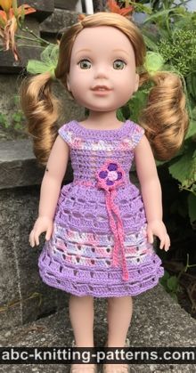 Wellie Wishers Doll Autumn Lace Dress