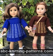 Two Color Dress for 18-inch Doll