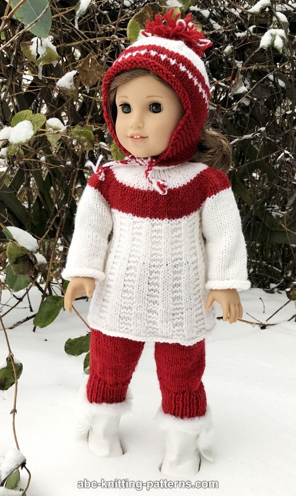 ABC Knitting Patterns American Girl Doll Leggings