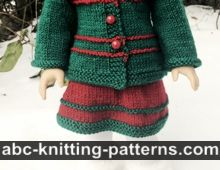 Santa's Helper Skirt for 18-inch Doll