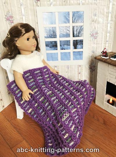 Stripey Doll Blanket