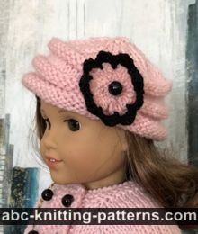 Vintage Pillbox Hat for 18-inch Doll