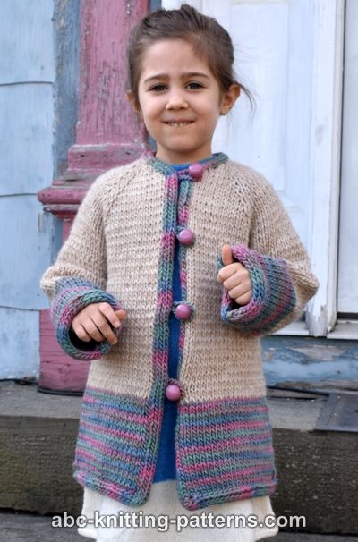 ABC Knitting Patterns - Children’s Toggle Topcoat