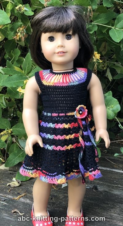 Hawaiian Night Summer Dress and Headband for 18-inch Doll