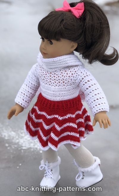 Chevron Skirt for 18-inch Doll
