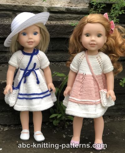 Swinging Sixties Vintage-Style Doll Dress and Matching Shoulder Bag for 14-inch Dolls