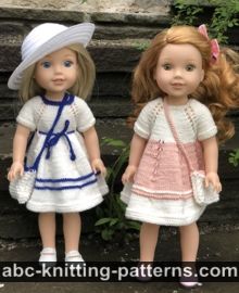 Swinging Sixties Vintage-Style Doll Dress and Matching Shoulder Bag for 14-inch Dolls