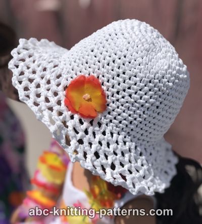 Raffia Brim Hat for 18-inch Doll