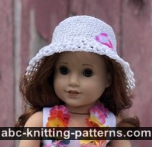 American Girl Doll Raffia Brim Hat