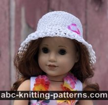 Raffia Brim Hat for 18-inch Doll