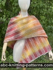 Regency Stripe Brioche Shawl