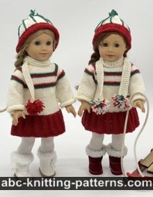 Winter Fun Dress for 18-inch Doll