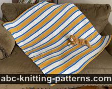 Bright Stripes Baby Blanket Free Knitting Pattern