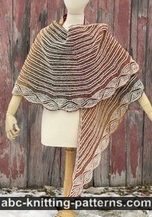 Wave Border Short Rows Brioche Shawl