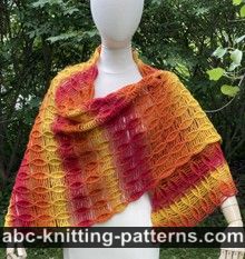 Embossed Leaves Shawl