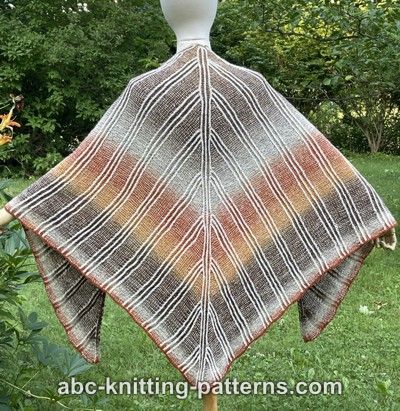 Brioche Stripes Shawl