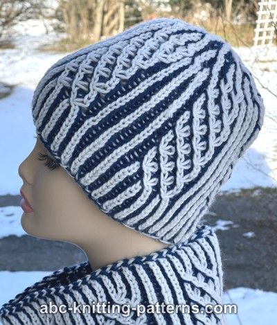 Brioche Celtic Knot Hat