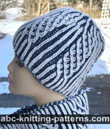 Brioche Celtic Knot Hat