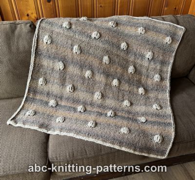 Polka Dot Brioche Blanket