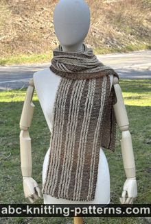 Stripe Brioche Scarf Free knitting Pattern