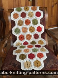 Modular Hexagon Stole Free Shawl Crochet Pattern