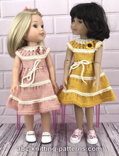 Sunflower Dress for 14-inch Doll