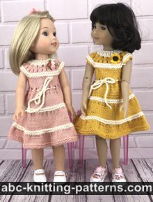 Sunflower Dress for 14-inch Doll