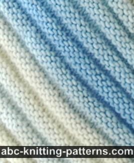 ABC Knitting Patterns - Diagonal Scarf.