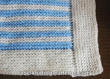 ABC Knitting Patterns Easy Garter Stitch 4 Patch Baby Blanket