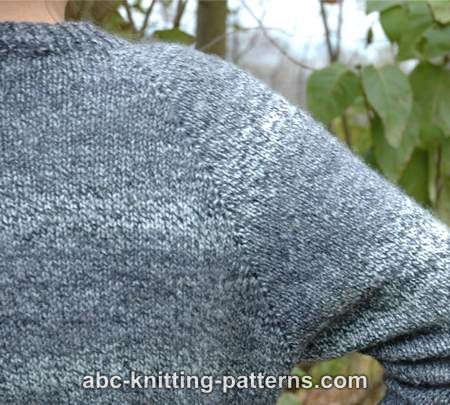Abc Knitting Patterns Top Down V Neck Raglan Sweater