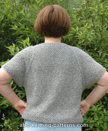 ABC Knitting Patterns - Summer Night Short-Sleeve Raglan Henley