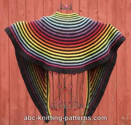 ABC Knitting Patterns - Rainbow Dragon Backpack