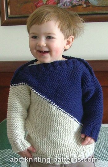Abc Knitting Patterns Child S Color Block Sweater