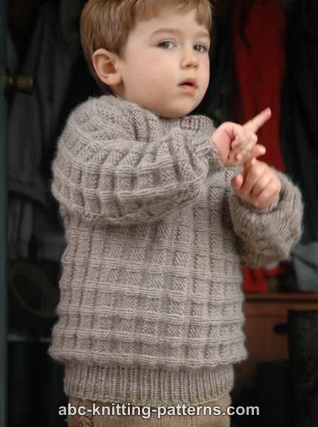 Abc Knitting Patterns Little Boy S Cuff To Cuff Sweater